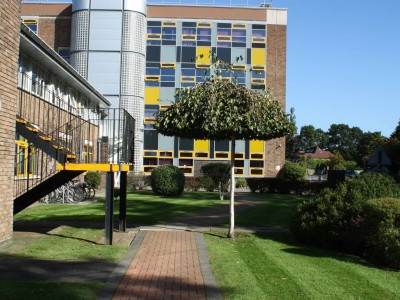 View of the front of Esher Sixth Form College