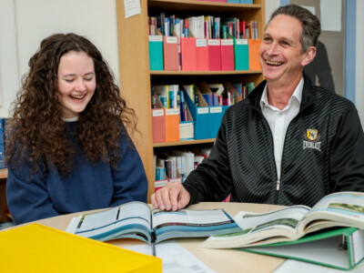 Student in Study Centre With Malcolm