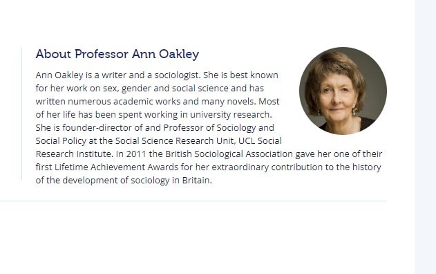 About Prof Ann Oakley