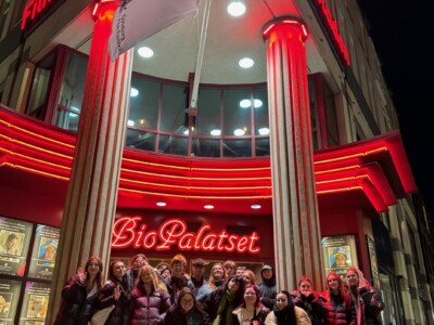 Film Students Outside Red Cinema