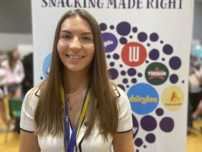 Abbie Sheehan With Mondelez Sign