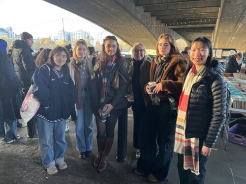 Students with catherine in BFI Southbank