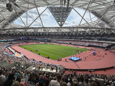 Full athletics stadium in the UK