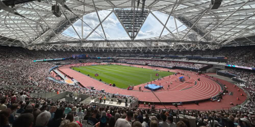 Full athletics stadium in the UK